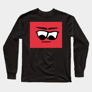 Angry cartoon face Long Sleeve T-Shirt